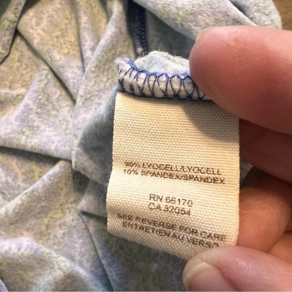 Free People Vintage Artsy Dress 90's Y2K Green Blue Small Boho Printed Festival - Picture 3 of 10